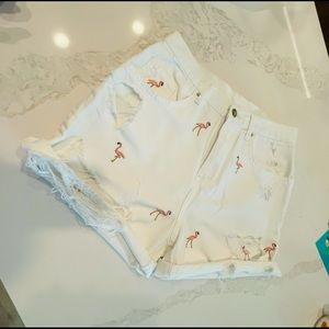 Zara white denim short